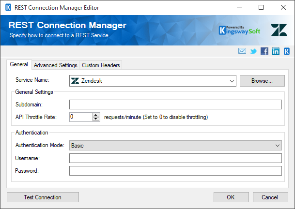 SSIS REST Zendesk Connection Manager